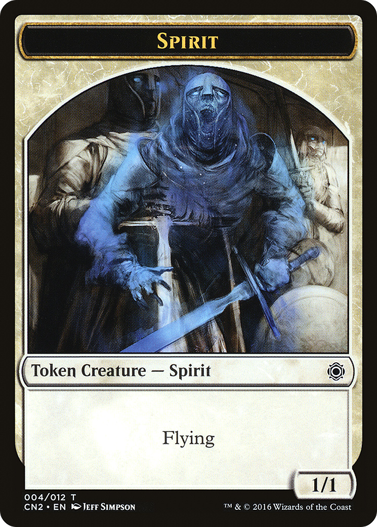 Spirit (CN2-004) [Tokens] Conspiracy: Take the Crown Tokens MTG Single Wizards of the Coast