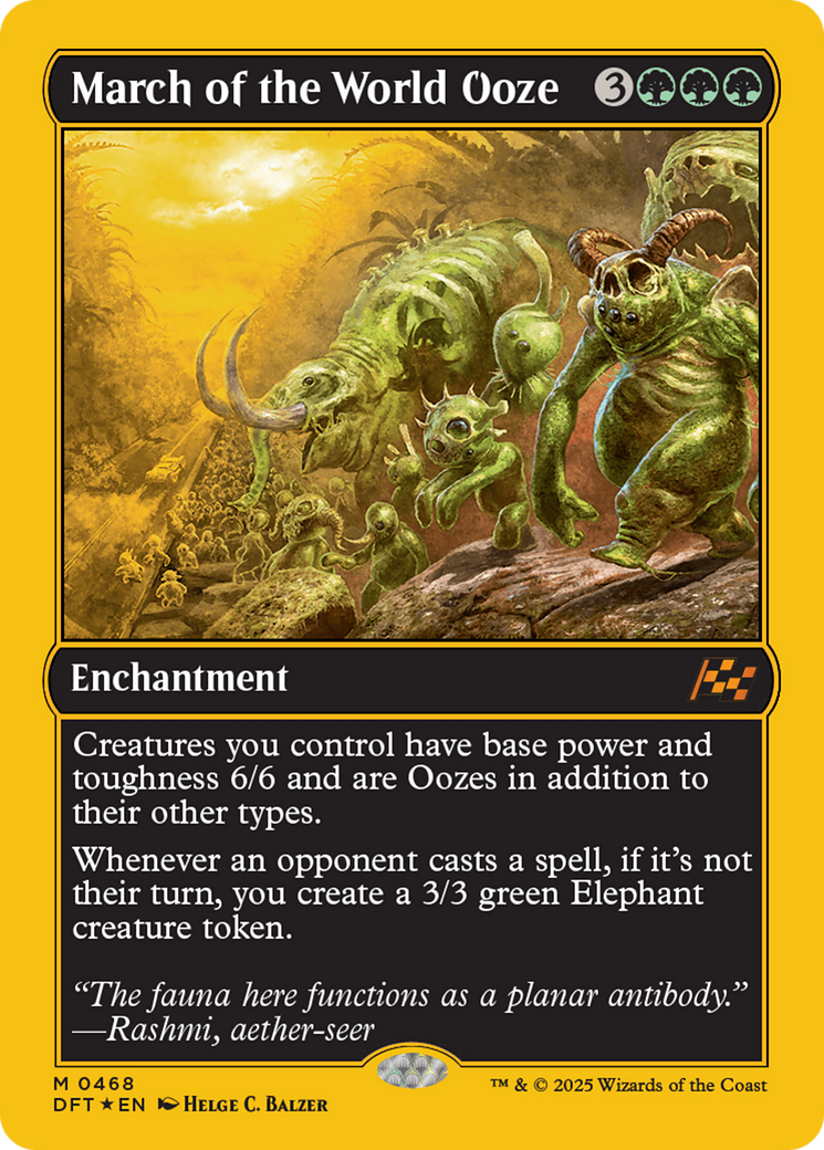 March of the World Ooze (First-Place Foil) (DFT-468) [Aetherdrift] Foil MTG Single Wizards of the Coast