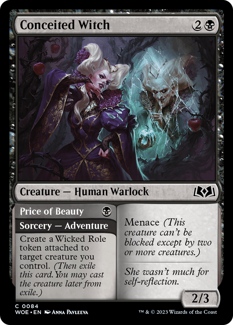 Conceited Witch // Price of Beauty (WOE-084) [Wilds of Eldraine] Foil MTG Single Wizards of the Coast