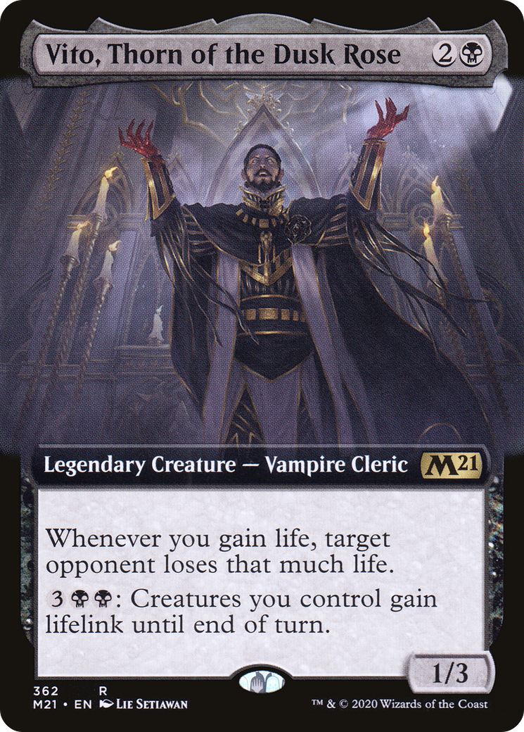 Vito, Thorn of the Dusk Rose (M21-362) [Core Set 2021] (Extended Art) MTG Single Wizards of the Coast