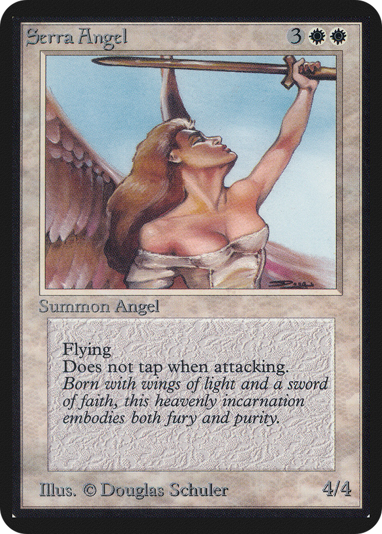 Serra Angel (LEA-039) [Oldschool] Limited Edition Alpha MTG Single Wizards of the Coast