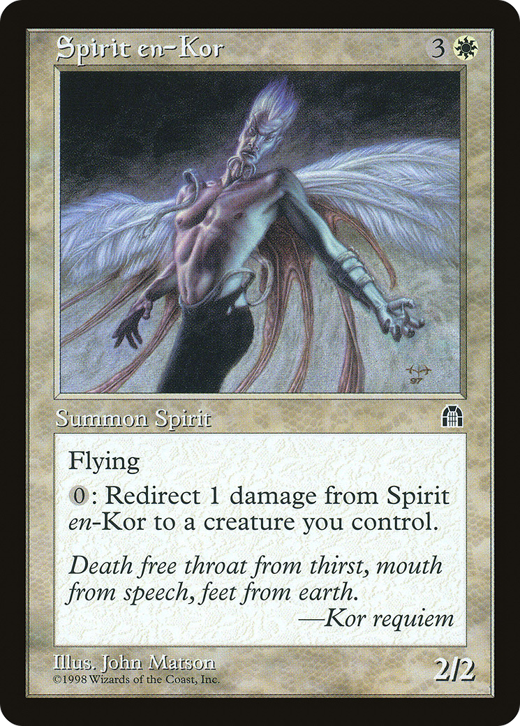 Spirit en-Kor (STH-019) [Stronghold] MTG Single Magic: The Gathering
