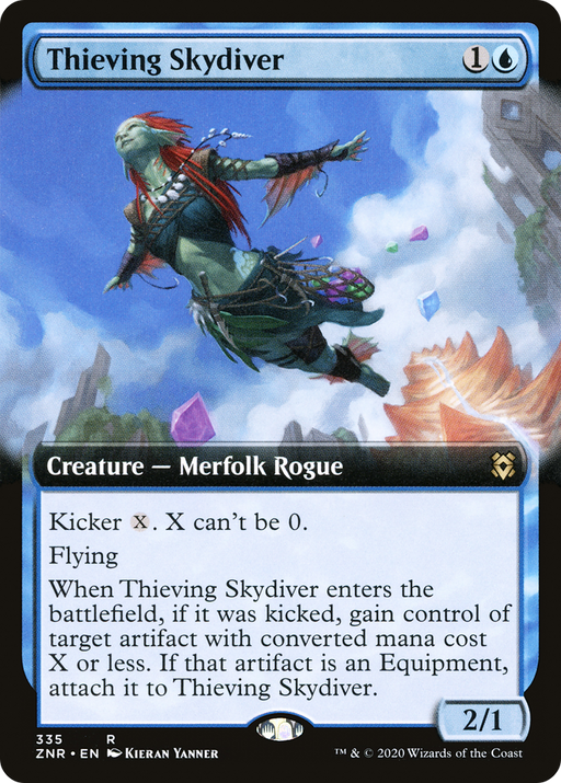 Thieving Skydiver (ZNR-335) [Zendikar Rising] (Extended Art) MTG Single Wizards of the Coast