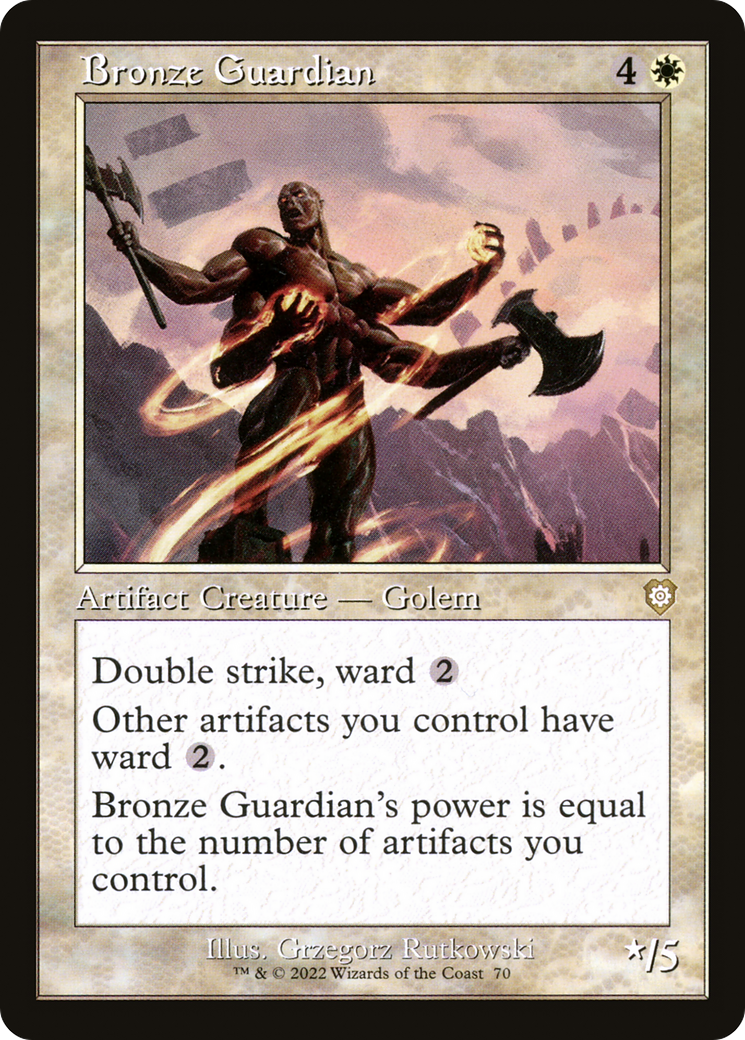 Bronze Guardian (BRC-070) [The Brothers' War Commander] MTG Single Wizards of the Coast
