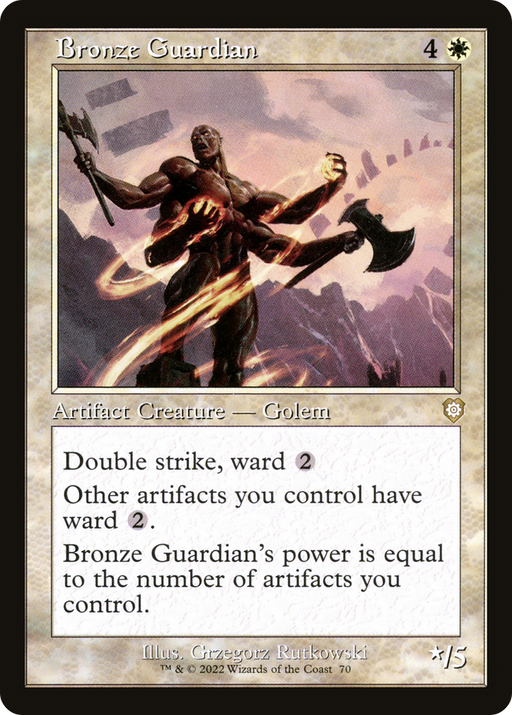 Bronze Guardian (BRC-070) [The Brothers' War Commander] MTG Single Wizards of the Coast