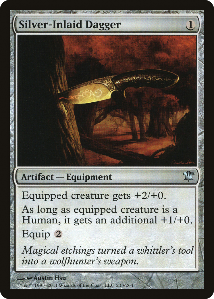 Silver-Inlaid Dagger (ISD-233) [Innistrad] Foil MTG Single Wizards of the Coast