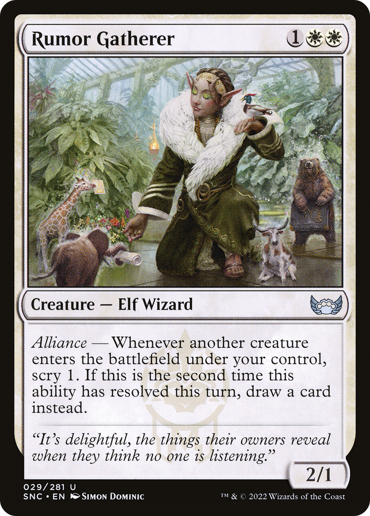 Rumor Gatherer (SNC-029) [Streets of New Capenna] Foil MTG Single Wizards of the Coast