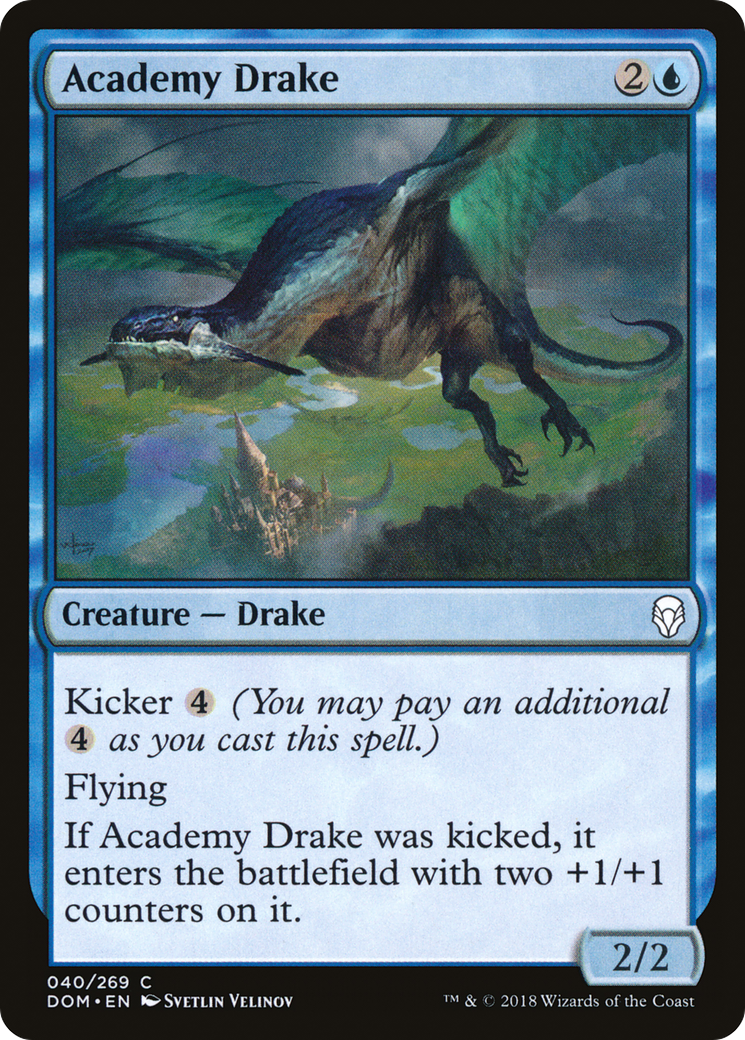 Academy Drake (DOM-040) [Dominaria] Foil MTG Single Wizards of the Coast