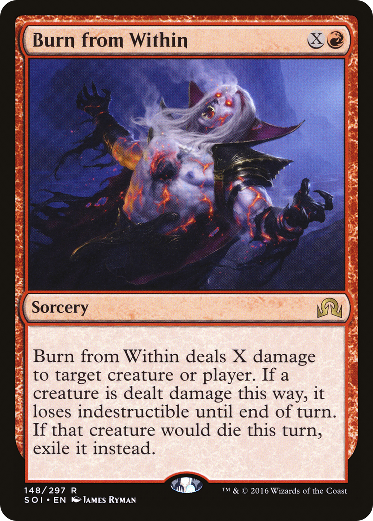Burn from Within (SOI-148) [Shadows over Innistrad] Foil MTG Single Wizards of the Coast