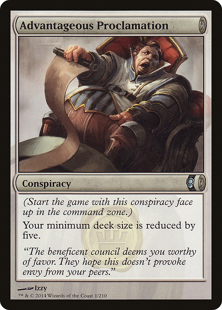 Advantageous Proclamation (CNS-001) [Conspiracy] Foil MTG Single Wizards of the Coast