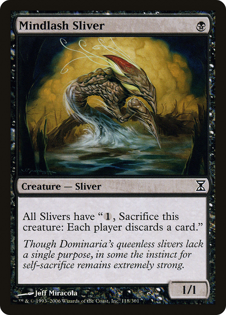 Mindlash Sliver (TSP-118) [Time Spiral] Foil MTG Single Wizards of the Coast