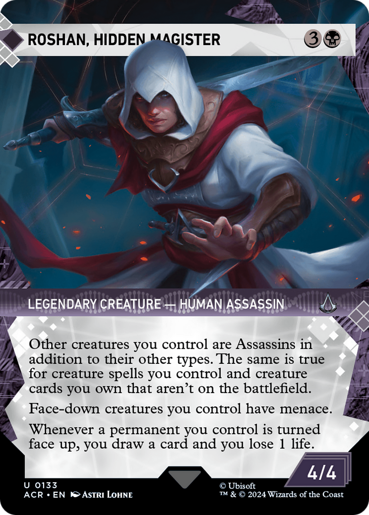 Roshan, Hidden Magister (ACR-133) [Assassin's Creed] (Showcase) (Borderless) Foil MTG Single Wizards of the Coast