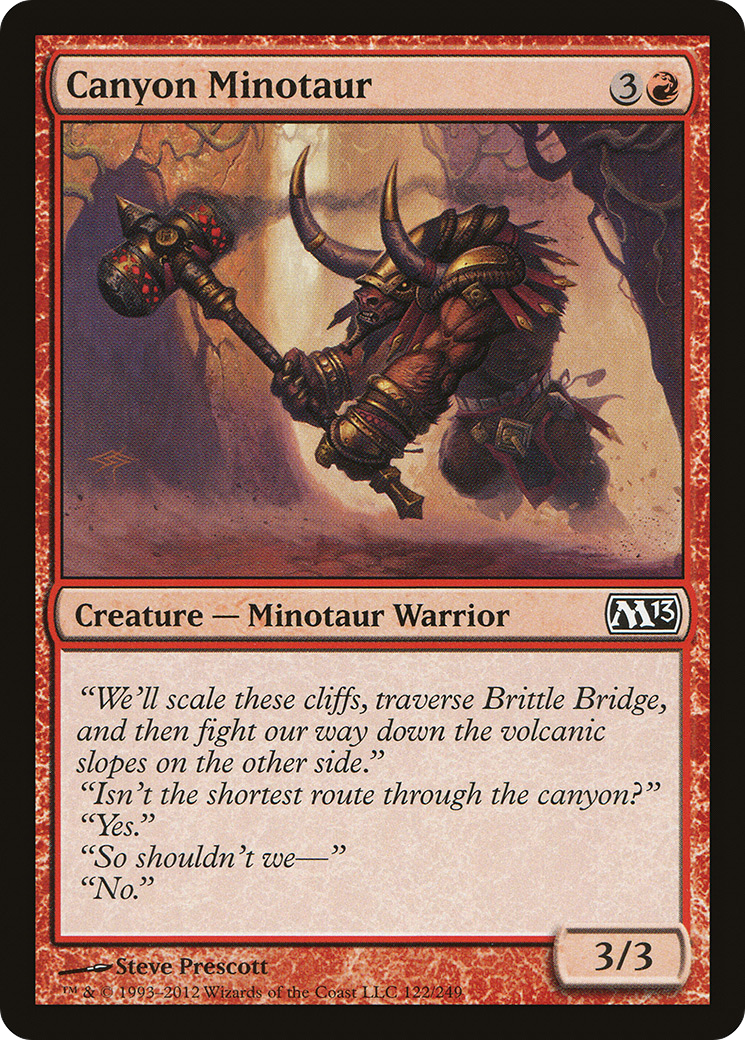 Canyon Minotaur (M13-122) [Magic 2013] Foil MTG Single Wizards of the Coast