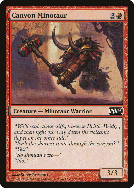 Canyon Minotaur (M13-122) [Magic 2013] MTG Single Wizards of the Coast