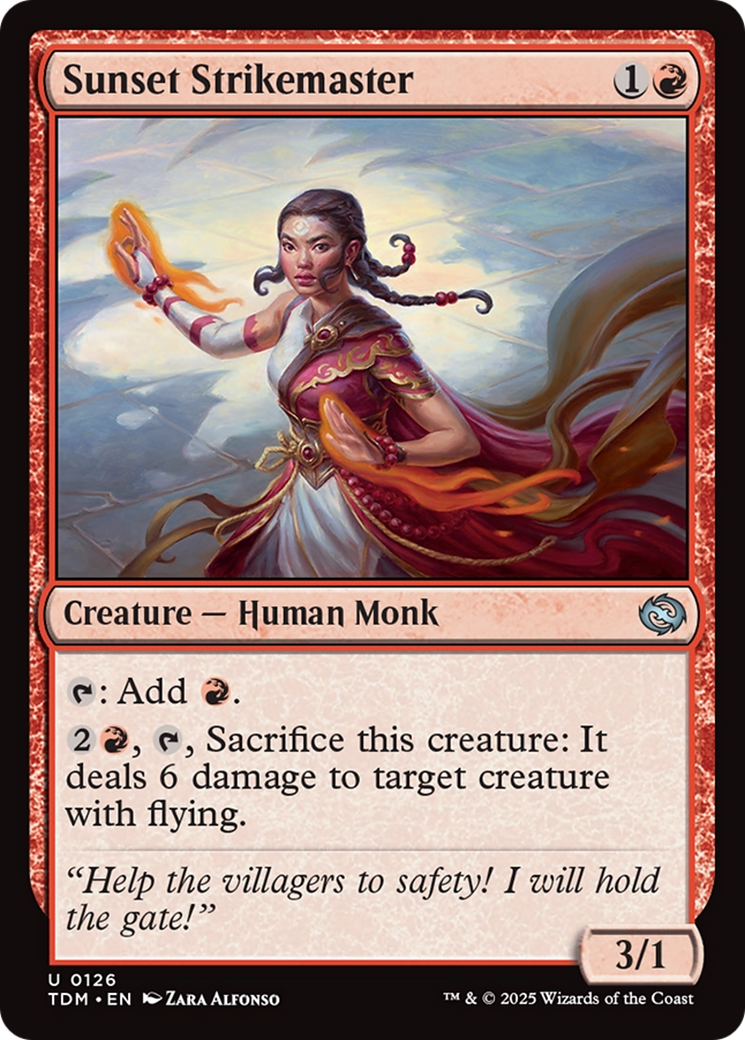 Sunset Strikemaster (TDM-126) [Tarkir: Dragonstorm] Foil MTG Single Wizards of the Coast