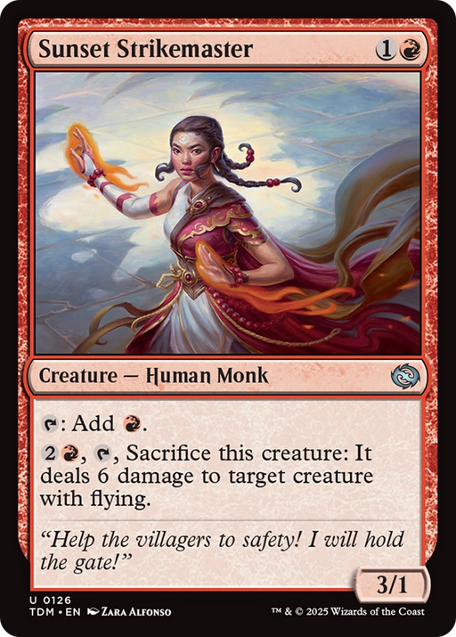 Sunset Strikemaster (TDM-126) [Tarkir: Dragonstorm] Foil MTG Single Wizards of the Coast
