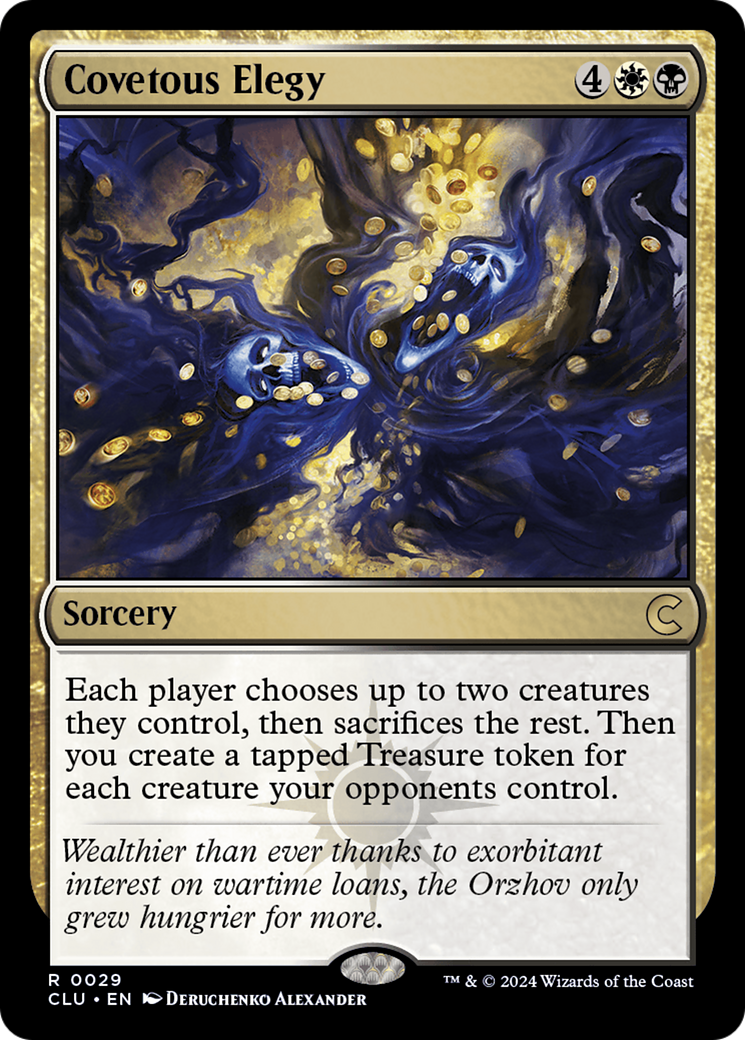 Covetous Elegy (CLU-029) [Ravnica: Clue Edition] MTG Single Wizards of the Coast