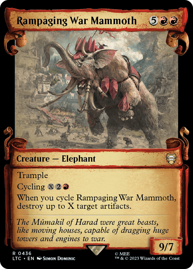 Rampaging War Mammoth (LTC-436) [Tales of Middle-earth Commander] (Showcase) Foil MTG Single Wizards of the Coast