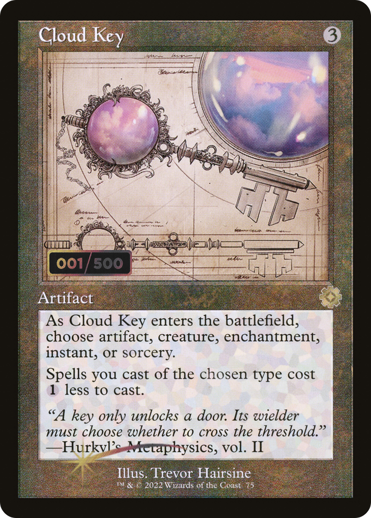 Cloud Key (Schematic) (Serial Numbered) (BRR-075) [The Brothers' War Retro Artifacts] Foil MTG Single Wizards of the Coast