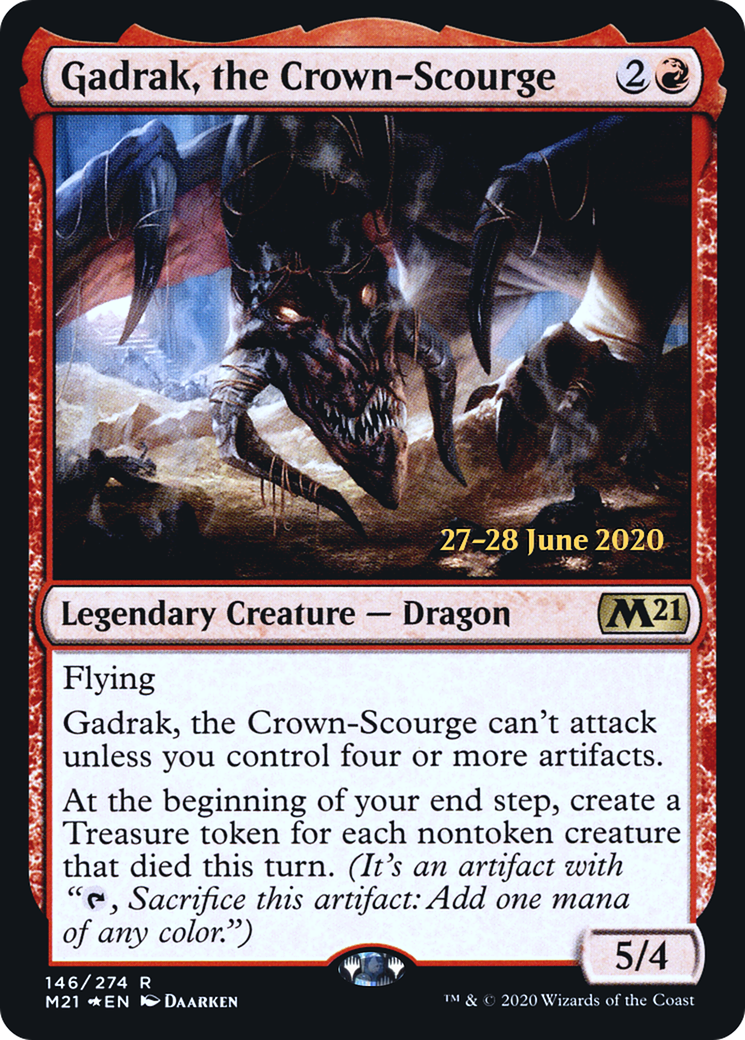 Gadrak, the Crown-Scourge (PRE-146) [Core Set 2021 Promos] Foil MTG Single Wizards of the Coast