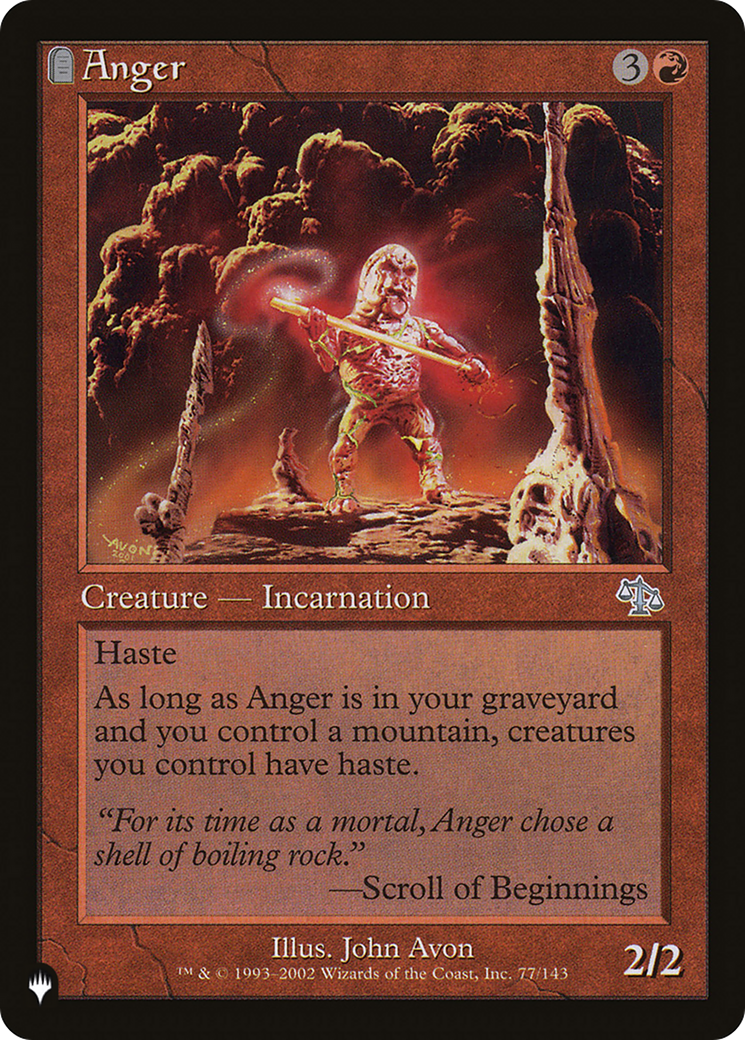 Anger (JUD) (LIST-77/143) [Mystery Booster] The List MTG Single Wizards of the Coast