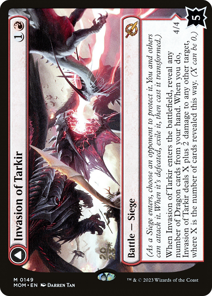 Invasion of Tarkir // Defiant Thundermaw (PRE-149S) [March of the Machine Promos] Foil MTG Single Wizards of the Coast