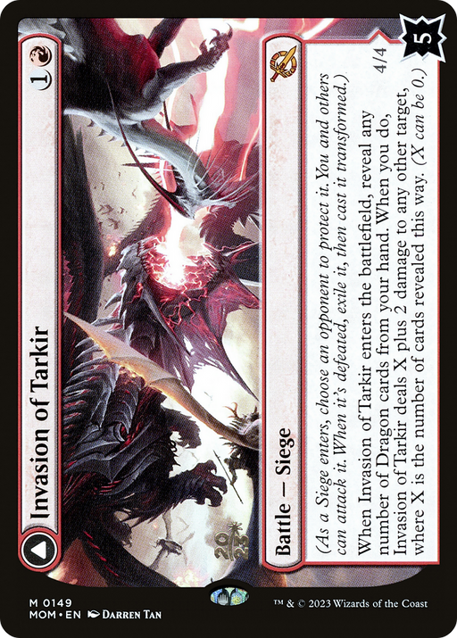 Invasion of Tarkir // Defiant Thundermaw (PRE-149S) [March of the Machine Promos] Foil MTG Single Wizards of the Coast