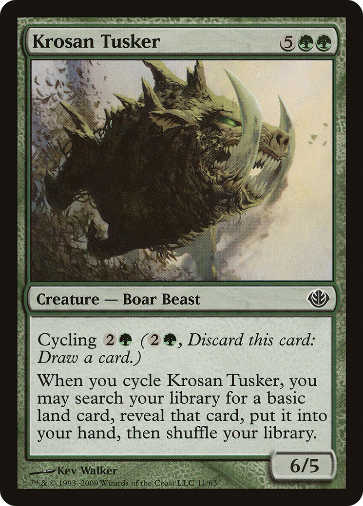 Krosan Tusker (DDD-011) [Misc] Duel Decks: Garruk vs. Liliana MTG Single Wizards of the Coast
