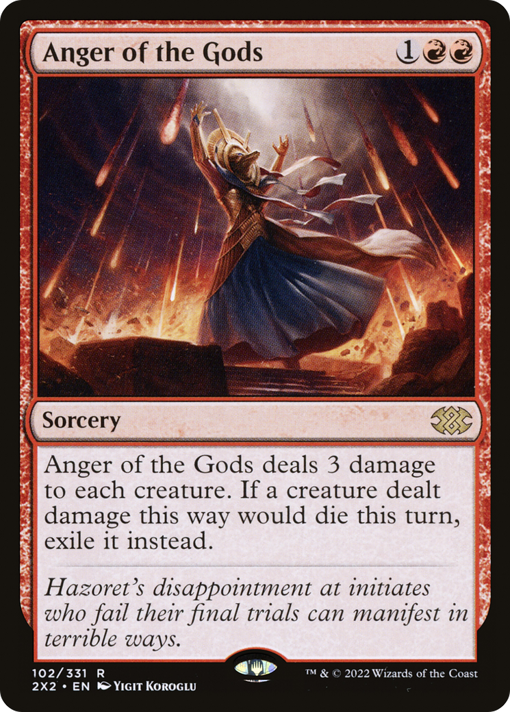 Anger of the Gods (2X2-102) [Double Masters 2022] Foil MTG Single Wizards of the Coast