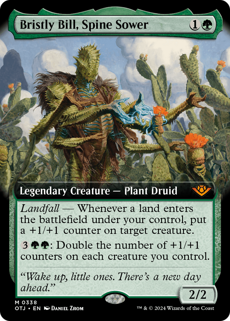 Bristly Bill, Spine Sower (OTJ-338) [Outlaws of Thunder Junction] (Extended Art) Foil MTG Single Wizards of the Coast