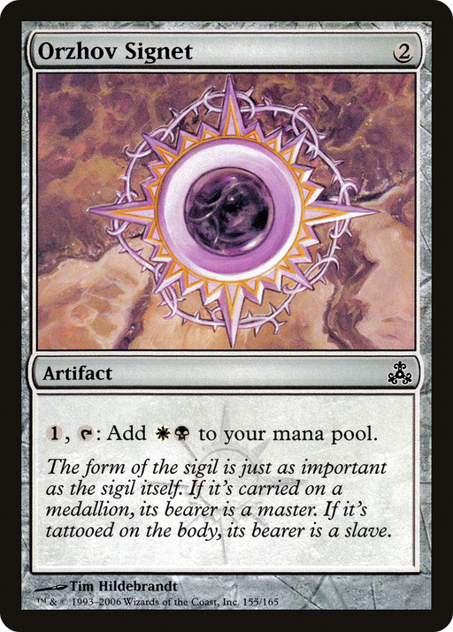 Orzhov Signet (GPT-155) [Guildpact] Foil MTG Single Wizards of the Coast