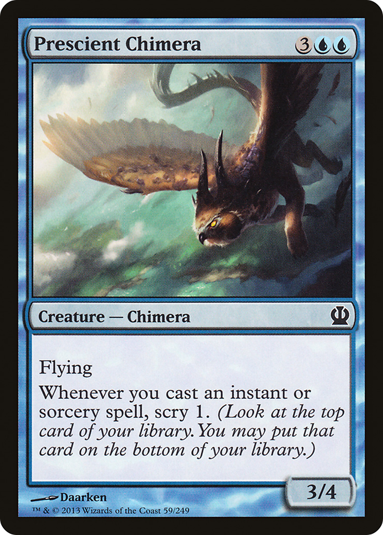 Prescient Chimera (THS-059) [Theros] Foil MTG Single Wizards of the Coast