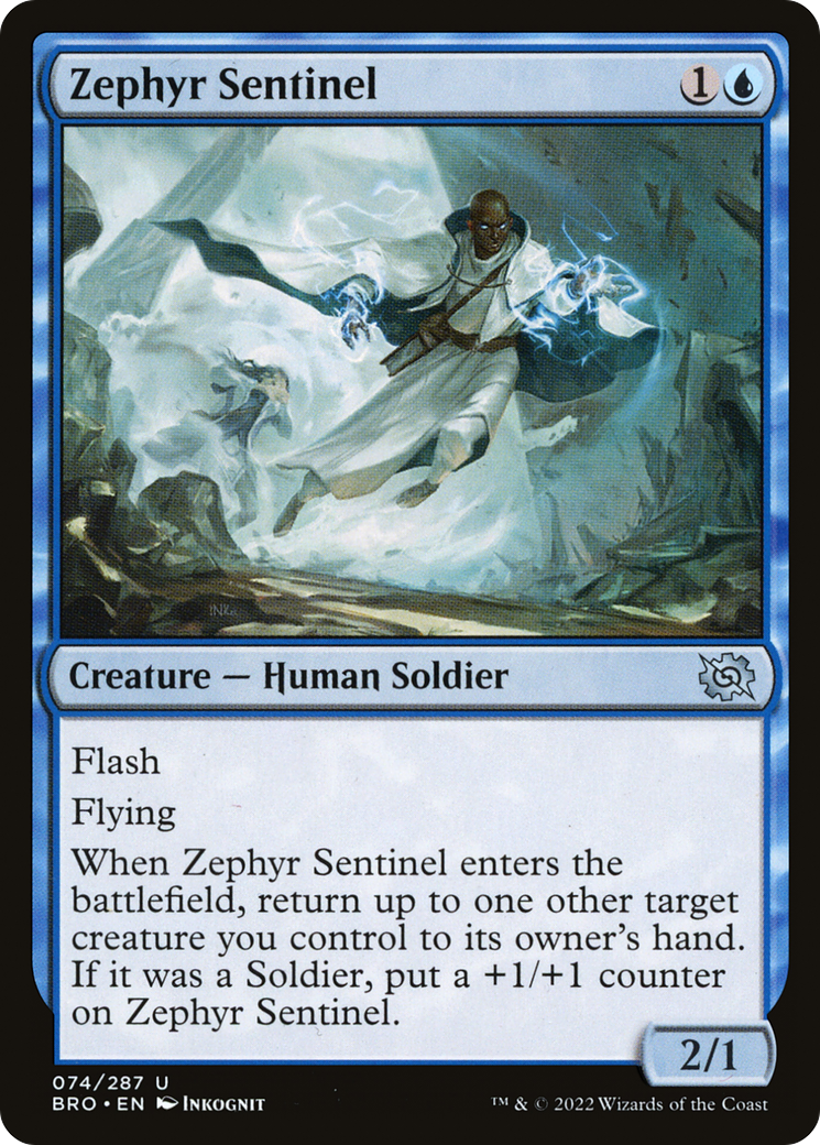 Zephyr Sentinel (BRO-074) [The Brothers' War] Foil MTG Single Wizards of the Coast