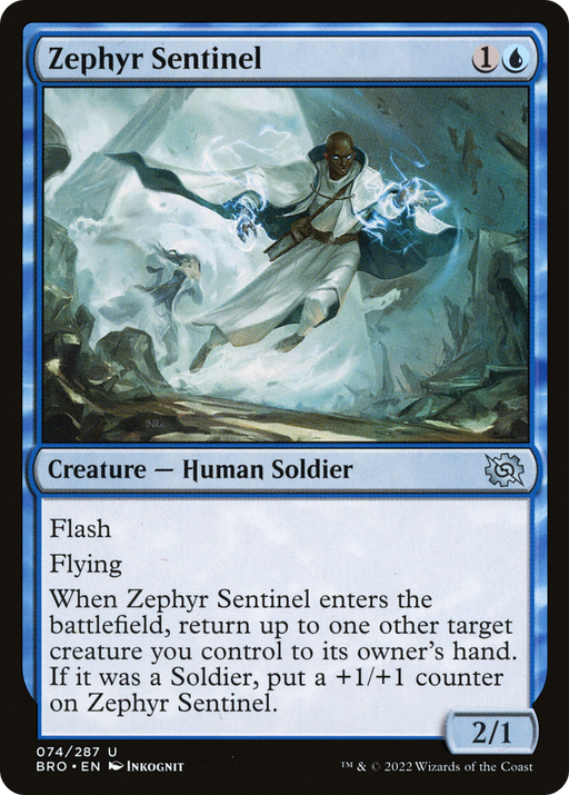 Zephyr Sentinel (BRO-074) [The Brothers' War] Foil MTG Single Wizards of the Coast