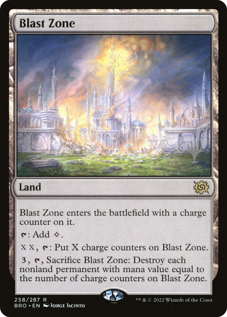 Blast Zone (PPBRO-258P) [The Brothers' War Promos] Foil MTG Single Wizards of the Coast