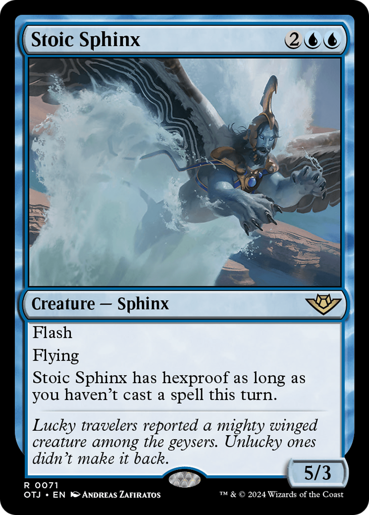 Stoic Sphinx (OTJ-071) [Outlaws of Thunder Junction] MTG Single Wizards of the Coast