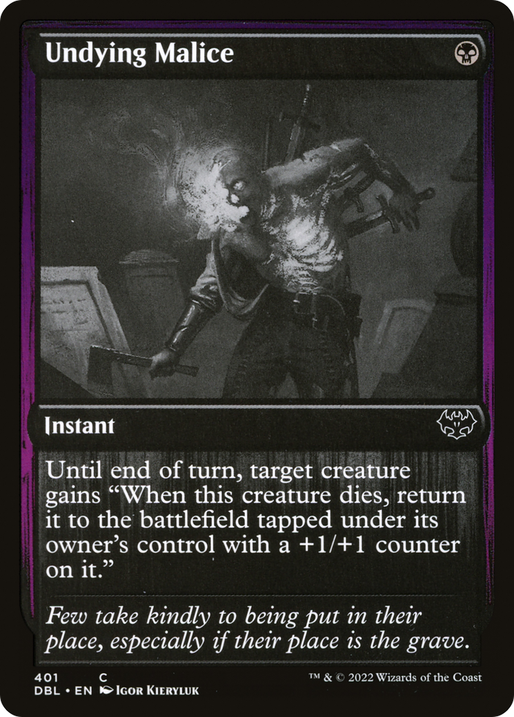 Undying Malice (DBL-401) [Innistrad: Double Feature] Foil MTG Single Wizards of the Coast