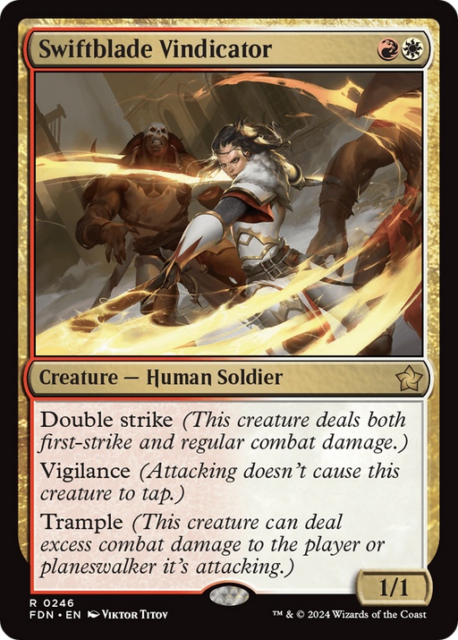 Swiftblade Vindicator (FDN-246) [Foundations] Foil MTG Single Wizards of the Coast