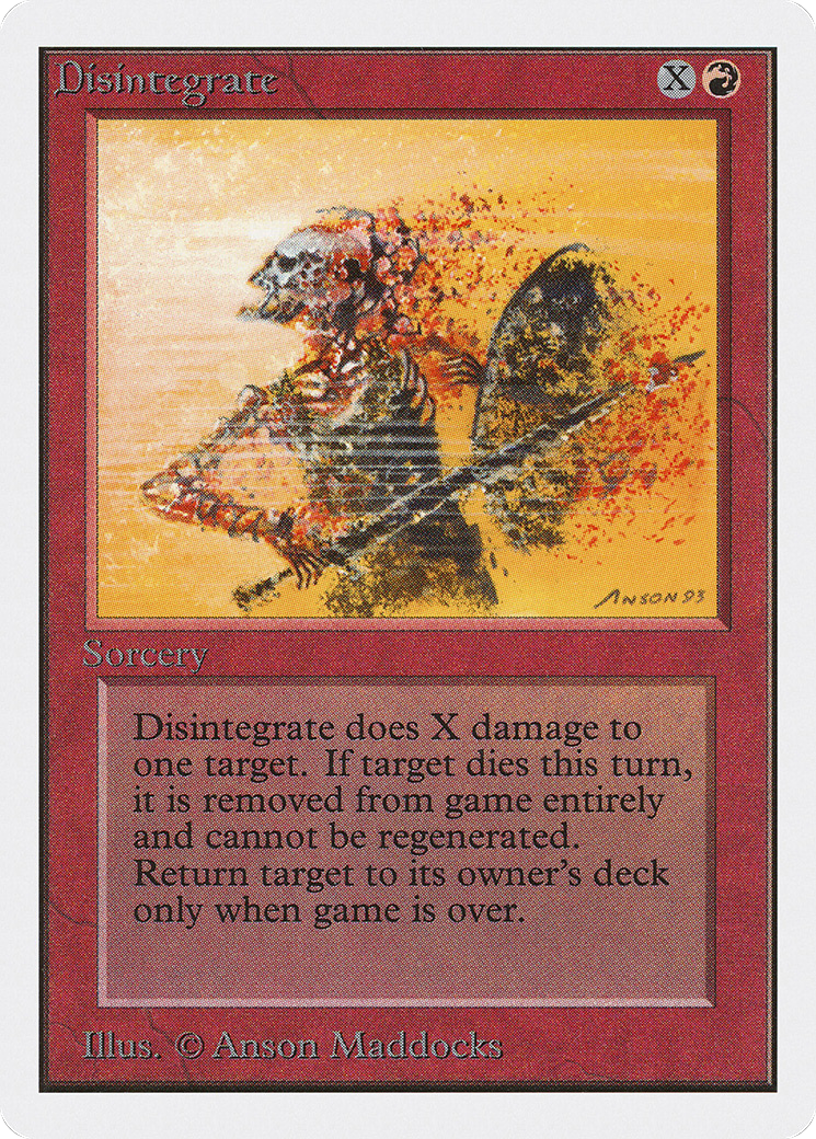 Disintegrate (2ED-141) [Oldschool] Unlimited Edition MTG Single Wizards of the Coast