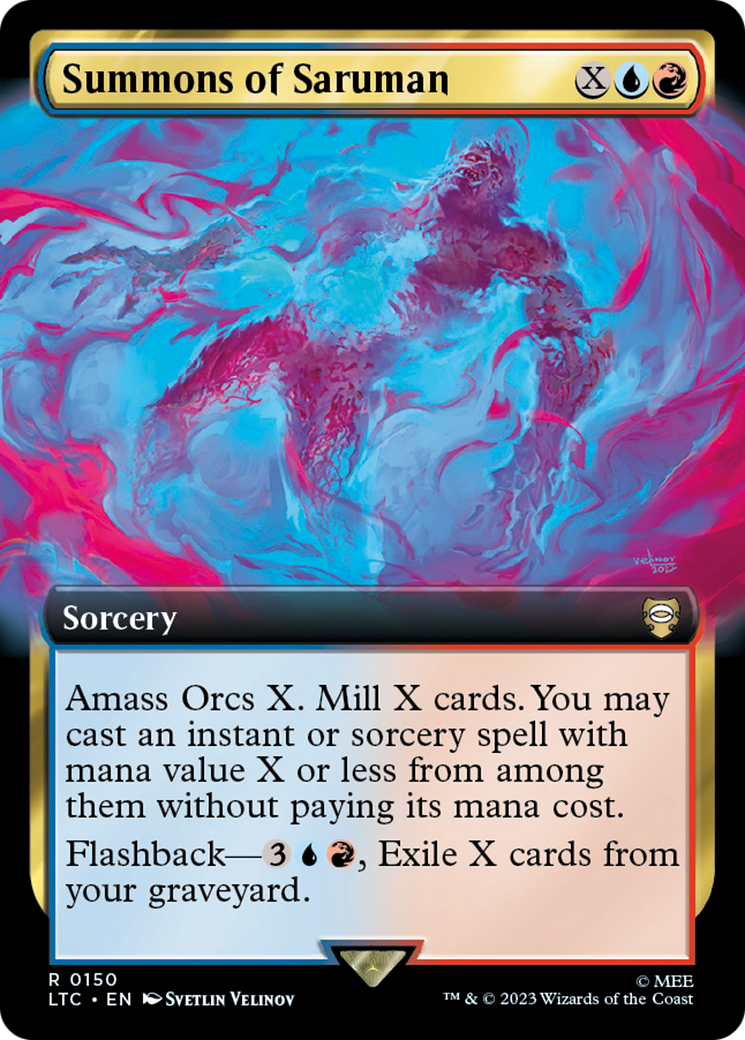 Summons of Saruman (LTC-150) [Tales of Middle-earth Commander] (Extended Art) MTG Single Wizards of the Coast