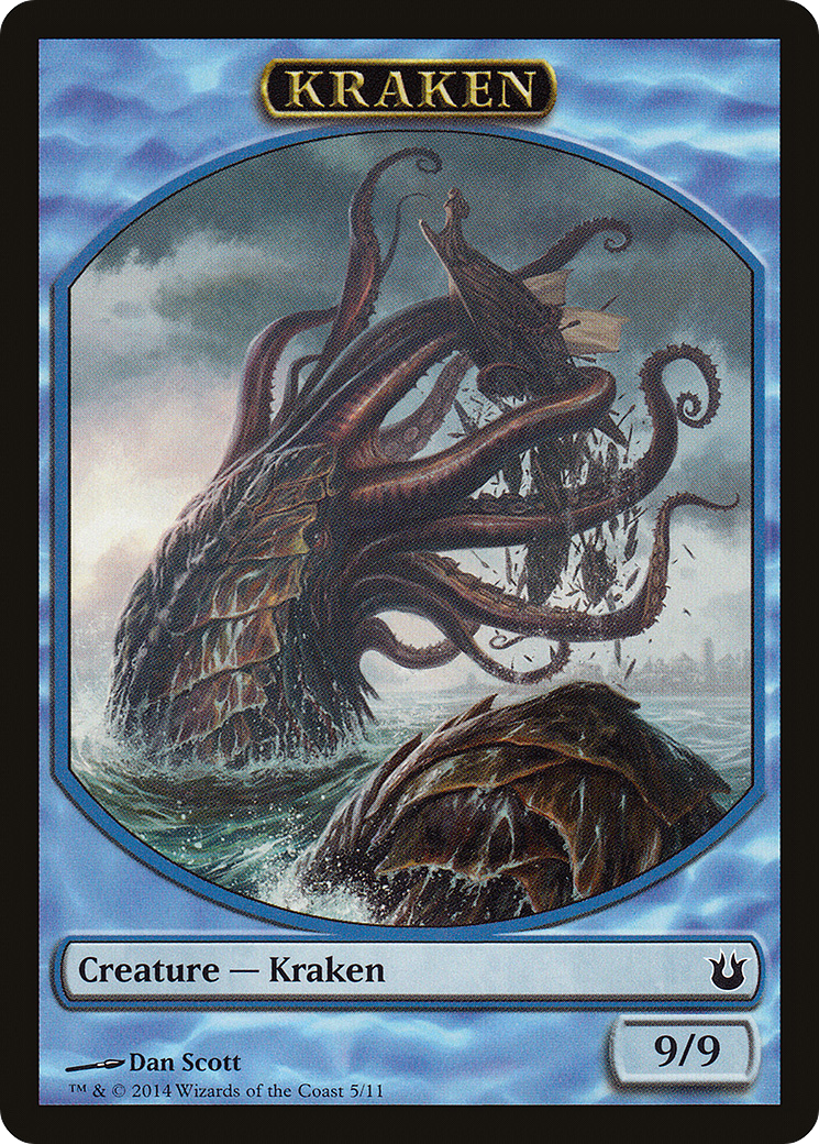 Kraken Token (BNG-005) [Tokens] Born of the Gods Tokens MTG Single Wizards of the Coast