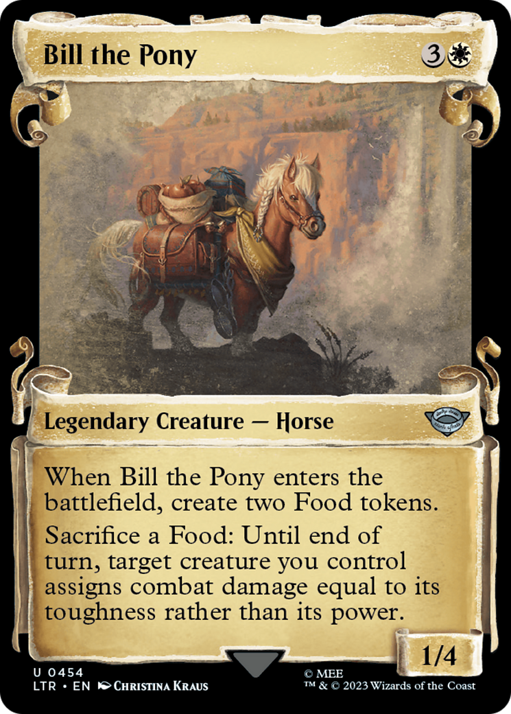 Bill the Pony (Showcase Scrolls) (LTR-454) [The Lord of the Rings: Tales of Middle-earth] (Showcase) MTG Single Wizards of the Coast