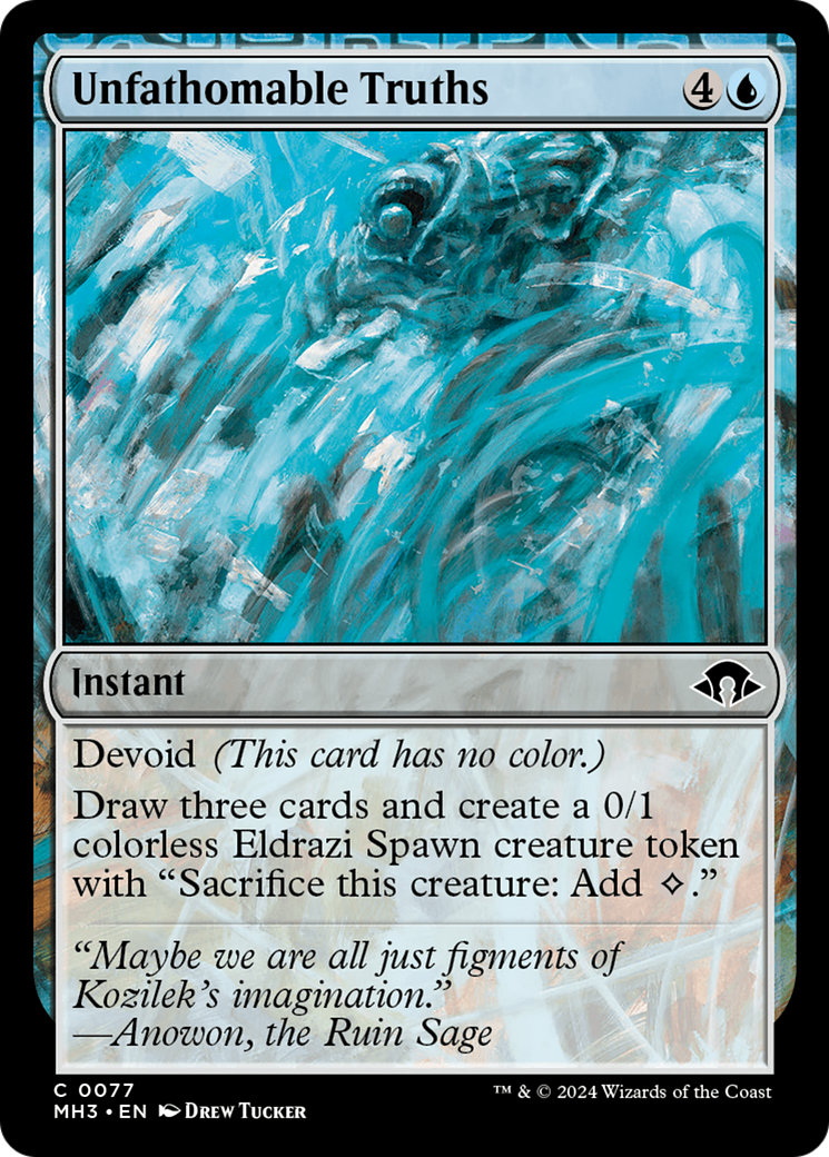 Unfathomable Truths (MH3-077) [Modern Horizons 3] Foil MTG Single Modern Horizons 3
