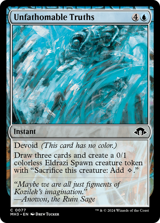 Unfathomable Truths (MH3-077) [Modern Horizons 3] Foil MTG Single Modern Horizons 3