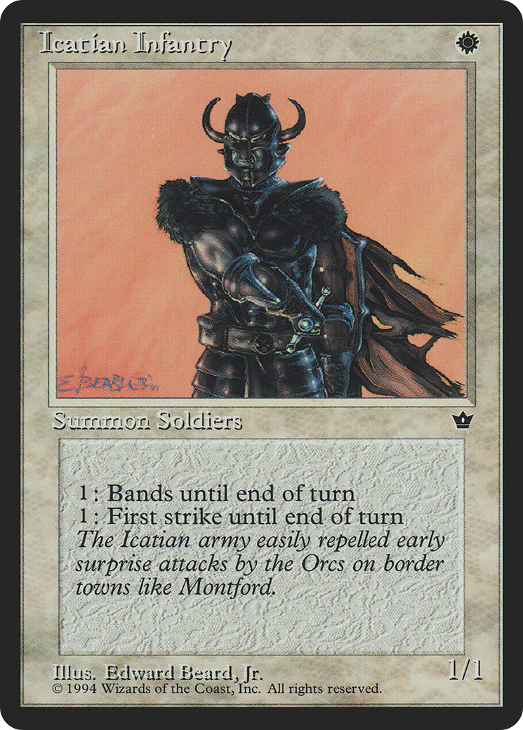 Icatian Infantry (FEM-) [Fallen Empires] MTG Single Wizards of the Coast