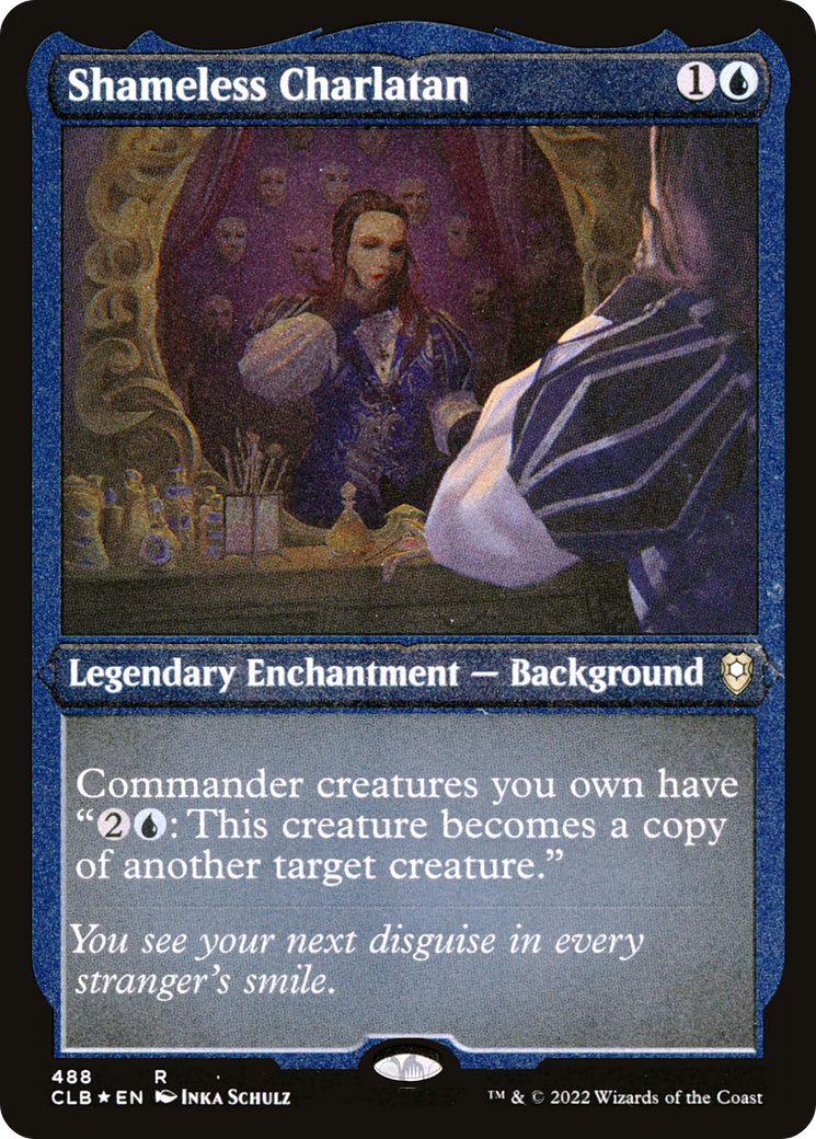 Shameless Charlatan (CLB-488) [Commander Legends: Battle for Baldur's Gate] Etched Foil MTG Single Wizards of the Coast