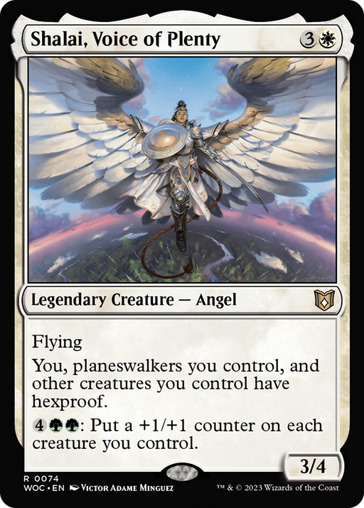 Shalai, Voice of Plenty (WOC-074) [Wilds of Eldraine Commander] MTG Single Wizards of the Coast