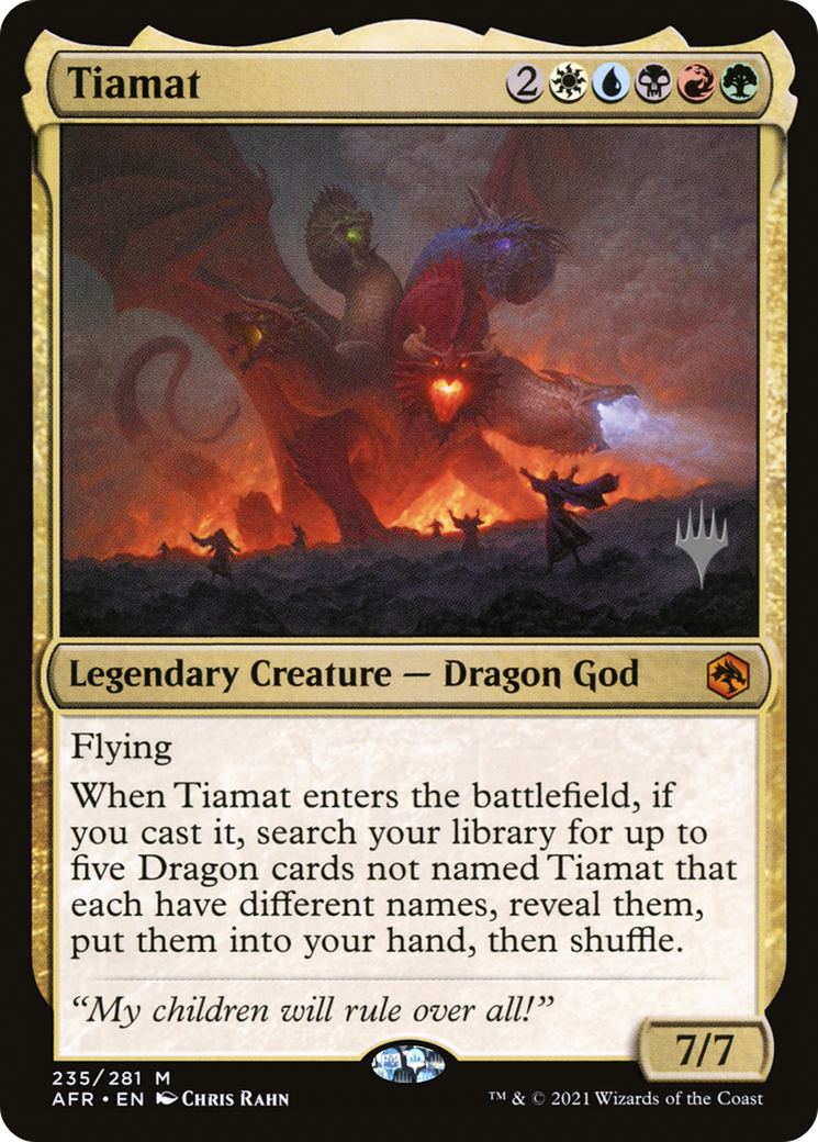 Tiamat (PPAFR-235) [Adventures in the Forgotten Realms Promos] Foil MTG Single Wizards of the Coast