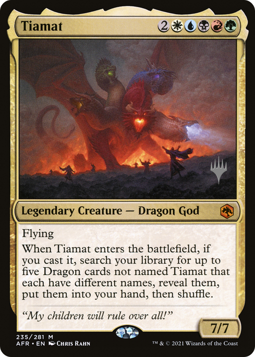 Tiamat (PPAFR-235) [Adventures in the Forgotten Realms Promos] Foil MTG Single Wizards of the Coast