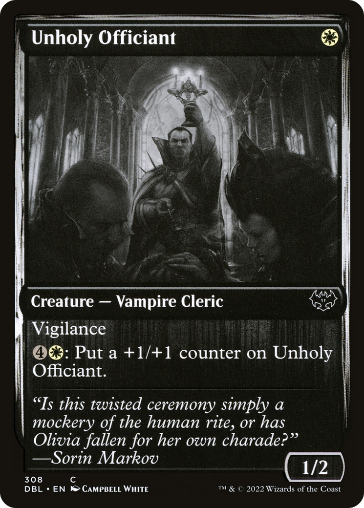 Unholy Officiant (DBL-308) [Innistrad: Double Feature] Foil MTG Single Wizards of the Coast